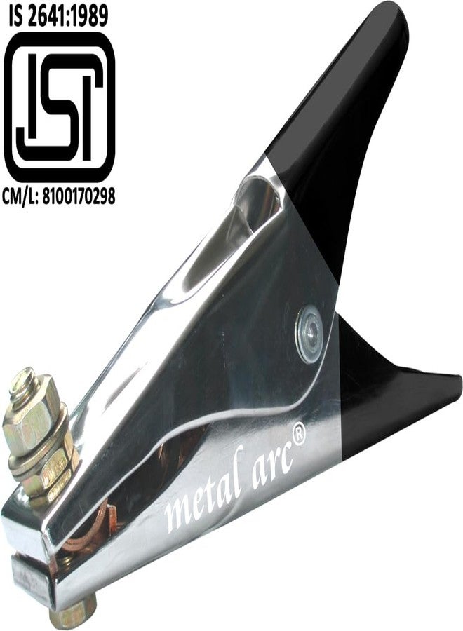 مشبك أرضي من الفولاذ المقاوم للصدأ شديد التحمل من METAL ARC ISI مع فكوك فولاذية مطلية بالنحاس وأغطية مقابض معزولة بالمطاط سلسلة ECM01 - ECH401i - 400 أمبير (عبوة من 5) - Image 3